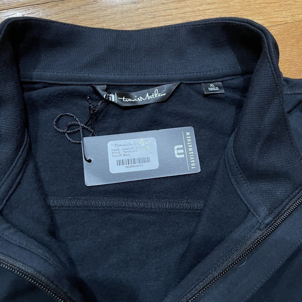 Travis Mathew Mens Newport 1/4 Zip Fleece Pullover Sweater Size XL NEW WITH TAGS - Picture 11 of 11